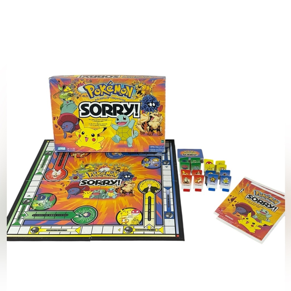 Vintage Pokemon Sorry! Special Edition Board Game 2000 Complete Collectors Item